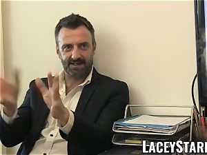 LACEYSTARR - GILF licks Pascal milky jizz after hook-up