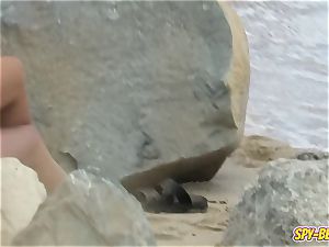 unexperienced Beach spectacular panty bikini nubile - spycam movie