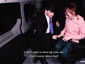 humped IN TRAFFIC - super hot backseat fuck with Czech honey