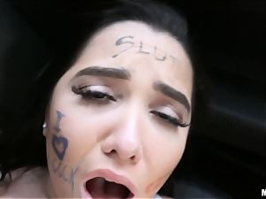 Picking up Karlee Grey and she gets bashed in her taut fuckbox